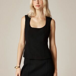 J. Crew Wide Scoop Neck Top in City Crepe
